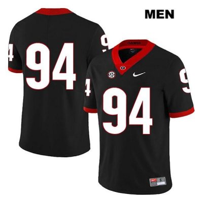 Men's Georgia Bulldogs NCAA #94 Michael Barnett Nike Stitched Black Legend Authentic No Name College Football Jersey CFQ8454QC